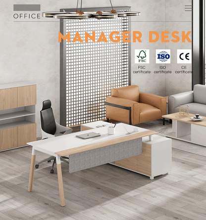 Elegant Executive Office Desk with The Epitome of Style&Functionality