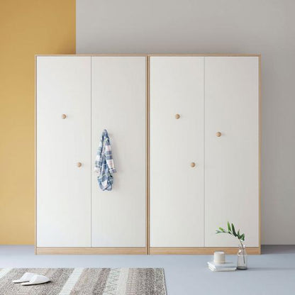 Charming Wooden White Pine Children's Small Wardrobe for Kids' Rooms