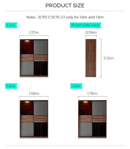 Minimalist 2-Door Sliding Door Wardrobe with Stylish Storage Solution