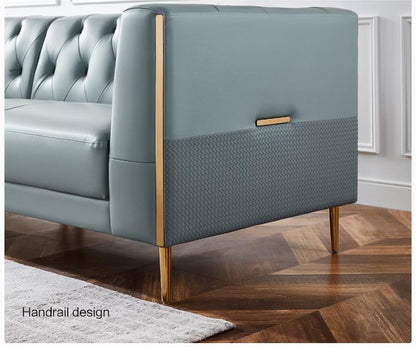 蓝色现代组合沙发L型客厅沙发