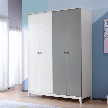 Modern Stylish White Tall Wardrobe with Functional Storage