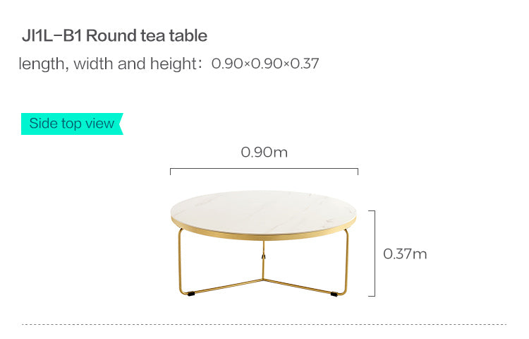 现代圆形大型人造大理石台面咖啡桌