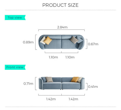 Fashion Curve Hand Rest Sofa Couch with Modern Design