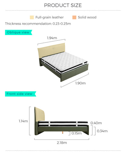 Koean Drama Bed with Headboard Cushion Bed Frame