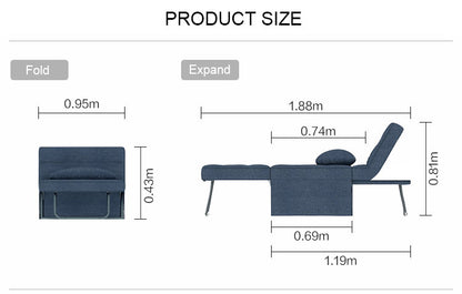 Comfy Small Folding Futon Lounge Sofa Bed with Space-Saving Design