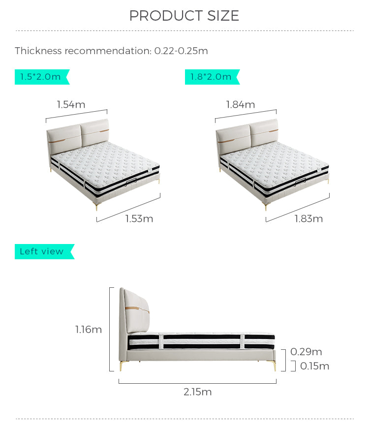 Minimalist Queen Bed with Headboard Cushion Bed Frame