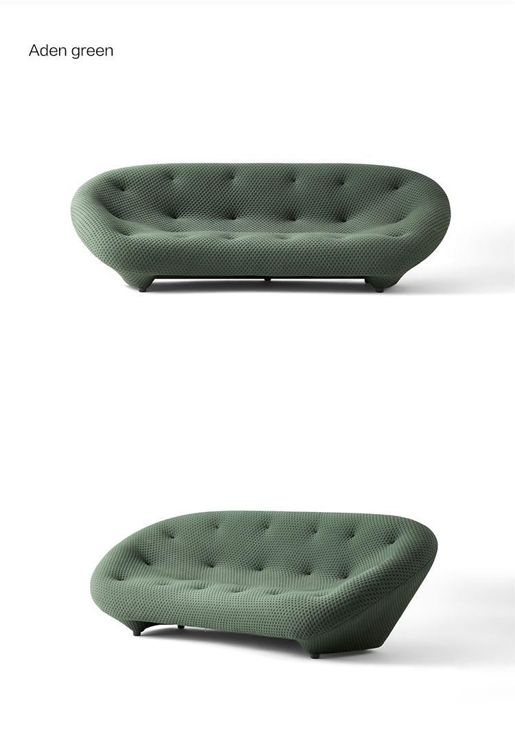 Modern Glam Shell Sofa Fabric Leisure Chair with Stylish Relaxation