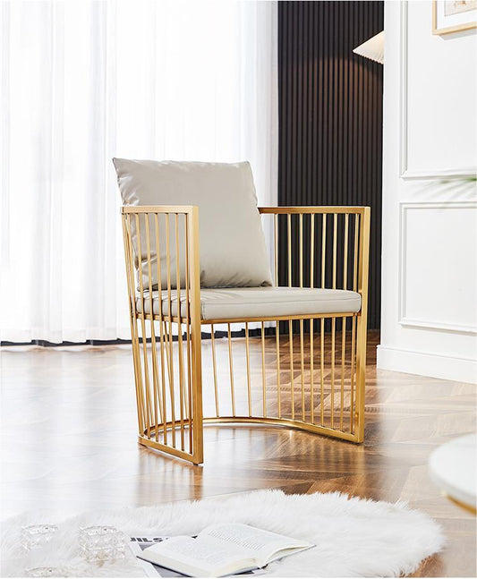 Gold Elegant Hay Lounge Chair with a Touch of Luxury
