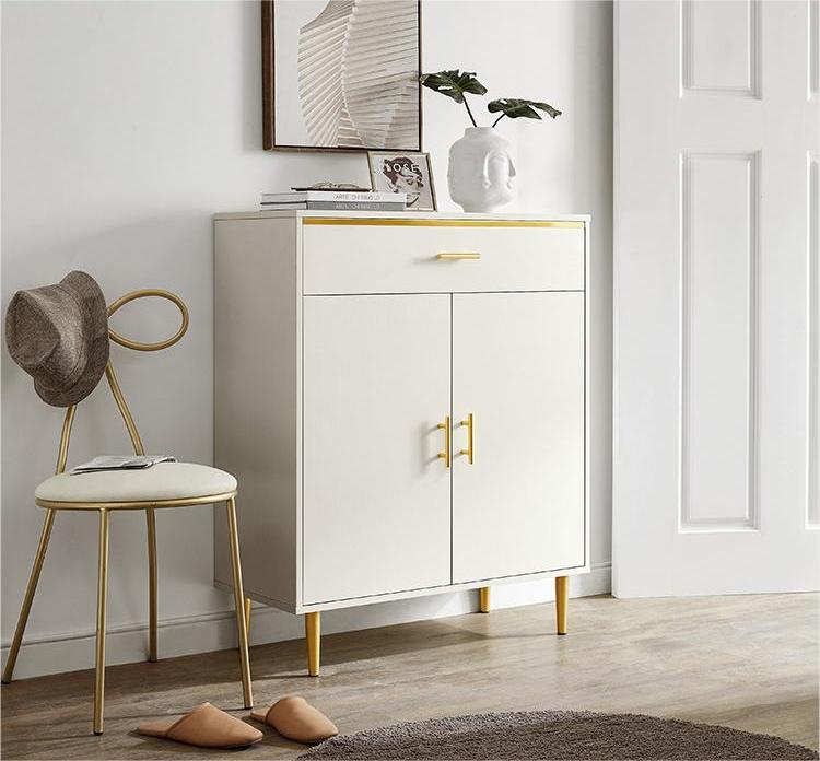 Gold Luxury Shoe Storage Cupboard with Style and Sophistication