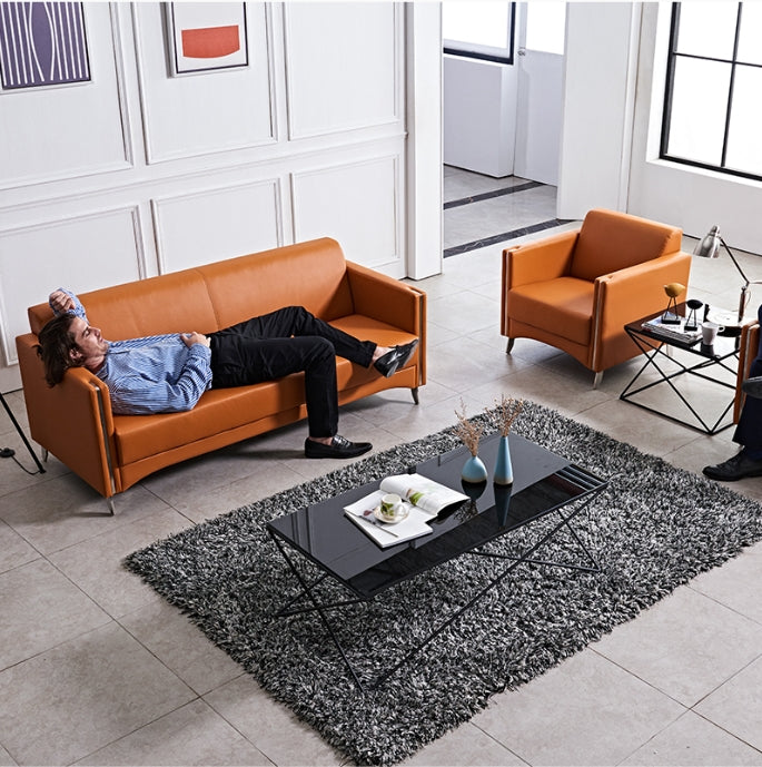 Professional Office Leather Sofa for Stylish Workspace Comfort