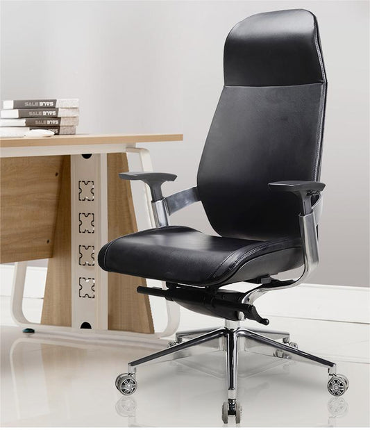 Stylish and Designed Leather Ergonomic Office Chair for Productivity
