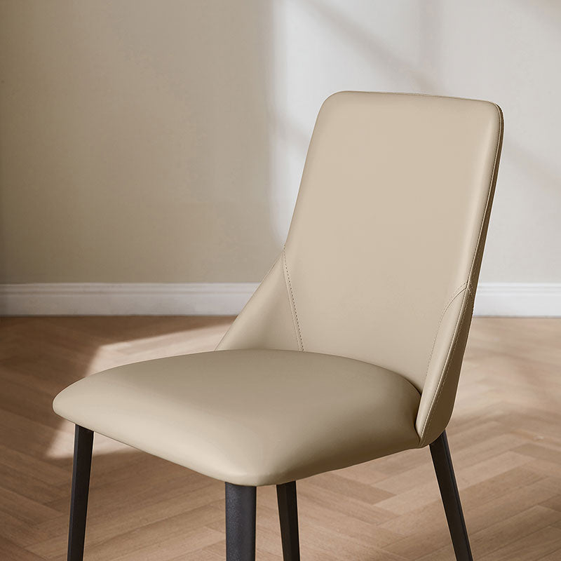 Modern Dining Chair featuring Plush Leather Upholstery