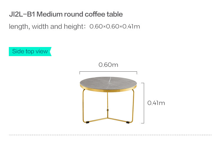 现代圆形大型人造大理石台面咖啡桌
