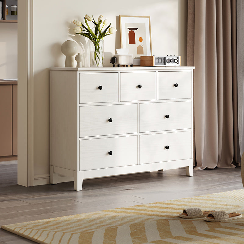 White Modern Wood Sideboard with Drawers Cabinet