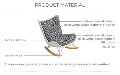 Modern Accent Tufted Upholstered Rocking Chair with Leath-Aire