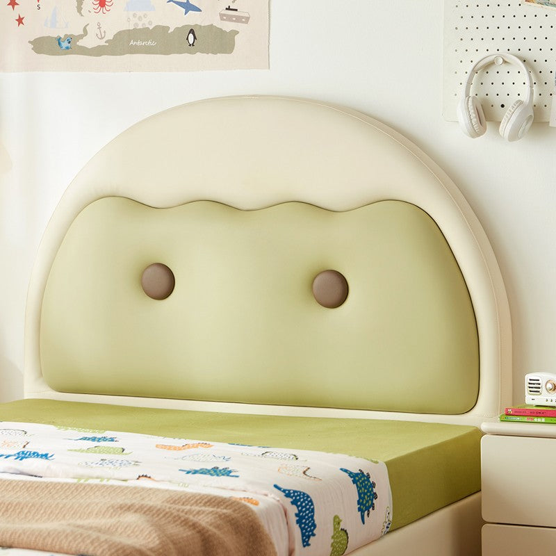 Modern Kids Bed with Leather Headrest: Stylish and Comfortable