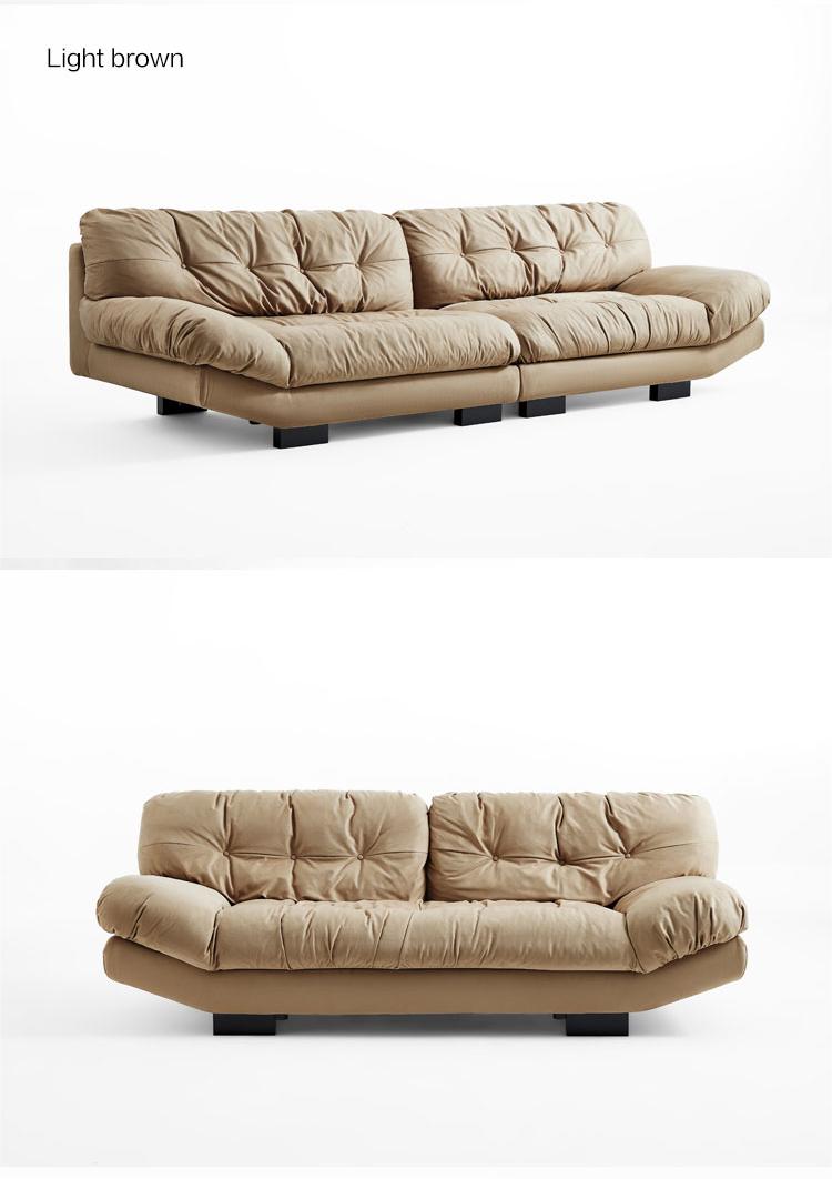 Large Hand Rest Sofa Bed in Soft Brown with Ultimate Comfort and Style