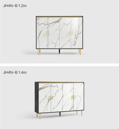 Modern Marble Pattern Shoe Cabinet with Stylish Storage Solution