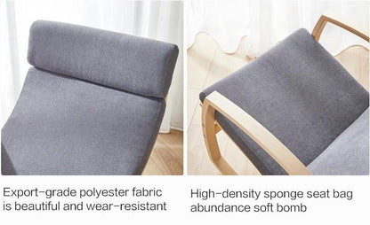 Accent Rocking Chair with Ottoman with Stylish Fabric