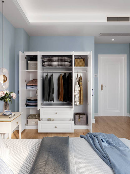 Modern 4-Door Cabinet with 2 Drawers for Stylish Storage