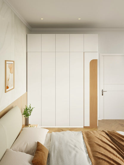 White Wood Wardrobe with Ample Bedroom Storage