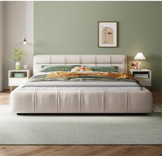 Tufted Platform Bed with Cushion Headboard  for Your Dream Bedroom