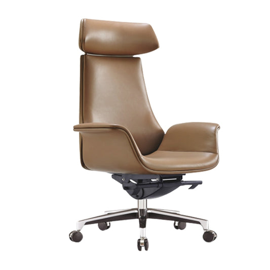 Office Chair with Ergonomic Design and Premium Fiber Leather Cover