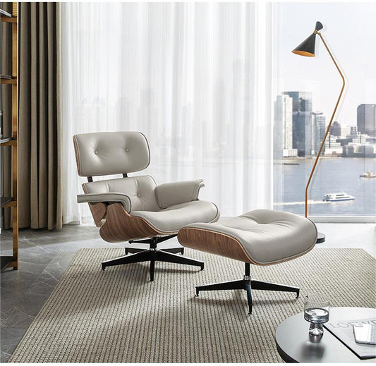 Modern Lounge Chair & Ottoman with the Elegance of Mid-Century Design