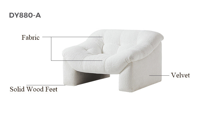 Modern Nordic Linen Fabric  Sofa Armchair with Ultimate Comfort