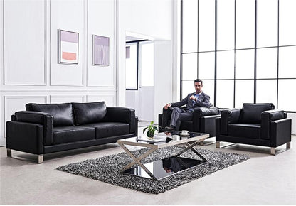 Tailored Excellent Leather Office Sofa Set for for Professional Spaces