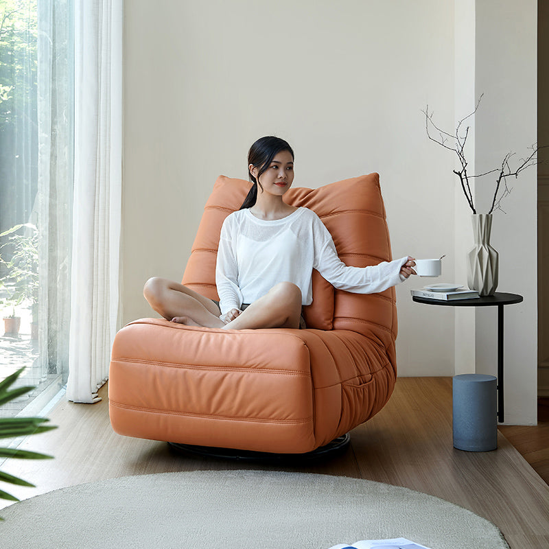 橙色休闲功能单人沙发椅