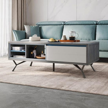 Chic Marble TV Console with Luxurious Marble Accents & Nordic Elegance