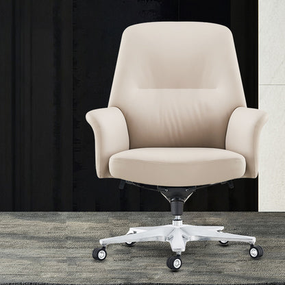 Stylish Leather Swivel Office Chair for Comfort and Mobility