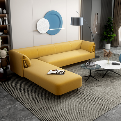 Modern L-Shaped Leisure Sofa with Luxury Comfort & Unwind in Style