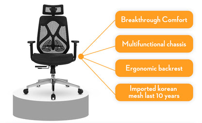 Full Mesh Ergonomic Office Chair for Breathable Support