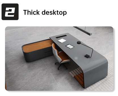 Light Luxury Modern Executive Office Desk with Timeless Elegance