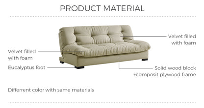 Comfortable Soft Lovely Sofa Bed Chaise with Elegant Fabric Design