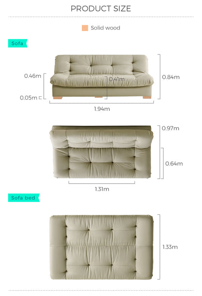 Comfortable Soft Lovely Sofa Bed Chaise with Elegant Fabric Design