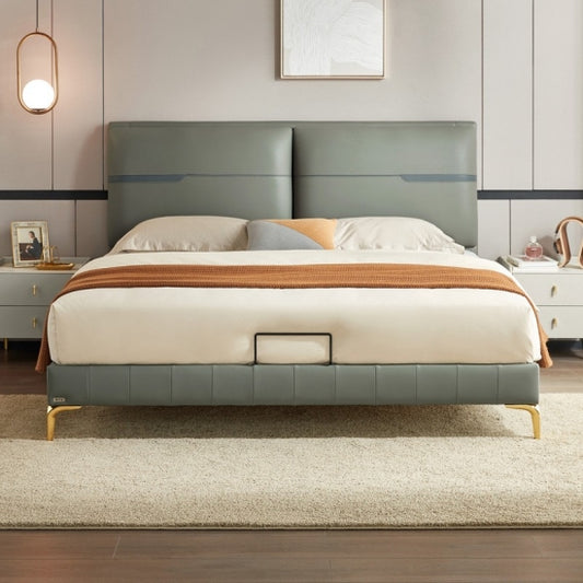 Minimalist Queen Bed with Headboard Cushion Bed Frame