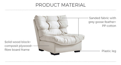 Contemporary Fabric Leisure Chair with Style and Cozy Comfort