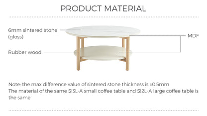 现代圆形大理石台面咖啡桌