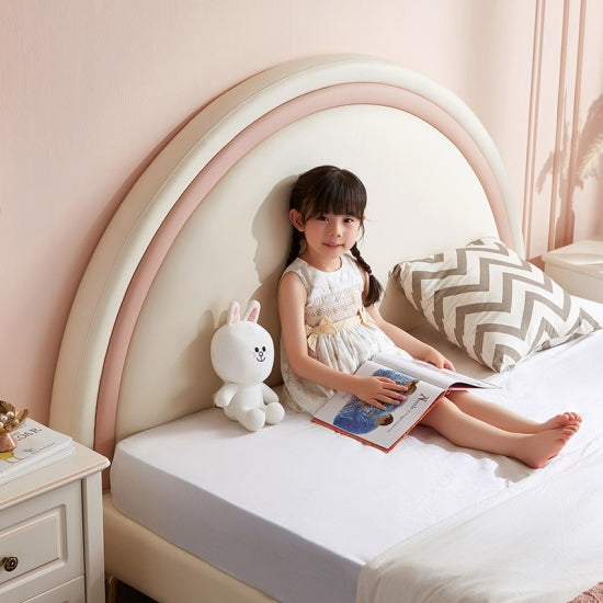 Children's Furniture Set with Lovely Single Bed and Wooden Accents