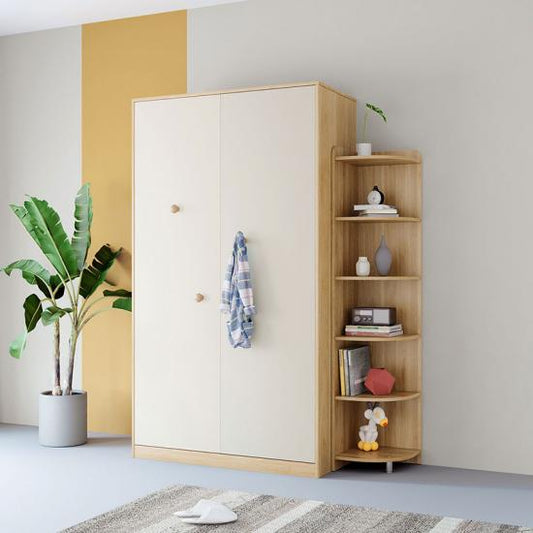 Charming Wooden White Pine Children's Small Wardrobe for Kids' Rooms