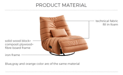 Leisure Sofa Chair with Functional Appeal with Stylish Orange Hues