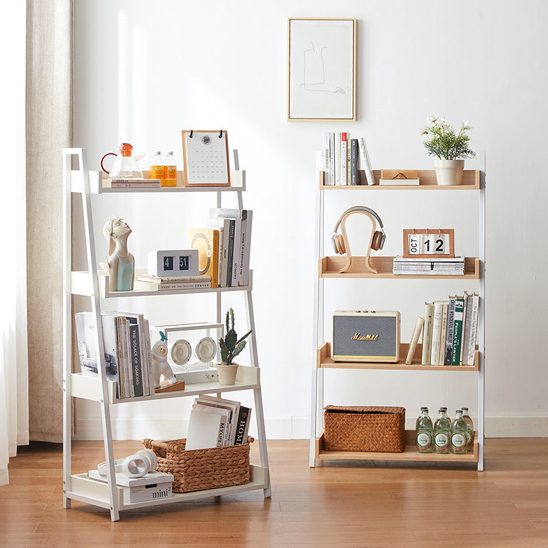 Wooden 4-Tier Ladder Shelf for Modern and Efficient Home Storage